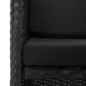 vidaXL Set comedor de jardín 3 piezas y cojines ratán sintético negro vidaXL Set comedor de jardín 3 piezas y cojines ratán sintético negro