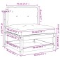 vidaXL Sofás jardín sin reposabrazos con cojines 2 uds madera de pino vidaXL Sofás jardín sin reposabrazos con cojines 2 uds madera de pino