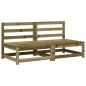 vidaXL Sofás de jardín sin reposabrazos con cojines 2 uds madera pino vidaXL Sofás de jardín sin reposabrazos con cojines 2 uds madera pino