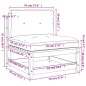 vidaXL Sofás de jardín sin reposabrazos con cojines 2 uds madera pino vidaXL Sofás de jardín sin reposabrazos con cojines 2 uds madera pino