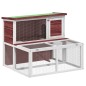 vidaXL Conejera de madera maciza de pino moca 102x90x84,5 cm vidaXL Conejera de madera maciza de pino moca 102x90x84,5 cm