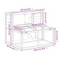 vidaXL Conejera de madera maciza de pino moca 102x90x84,5 cm vidaXL Conejera de madera maciza de pino moca 102x90x84,5 cm