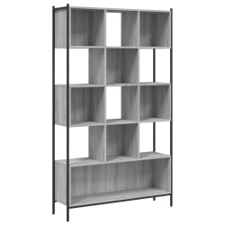 vidaXL Estantería madera de ingeniería gris Sonoma 102x28x172 cm