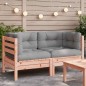 vidaXL Sofá esquinero de jardín con cojines 2 uds madera abeto Douglas vidaXL Sofá esquinero de jardín con cojines 2 uds madera abeto Douglas