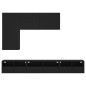vidaXL Muebles de TV de pared 5 piezas madera de ingeniería negro vidaXL Muebles de TV de pared 5 piezas madera de ingeniería negro