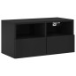 vidaXL Muebles de TV de pared 5 piezas madera de ingeniería negro vidaXL Muebles de TV de pared 5 piezas madera de ingeniería negro