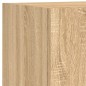 vidaXL Muebles de TV de pared con luces LED 4 piezas roble Sonoma