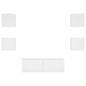 vidaXL Muebles de TV de pared con luces LED 5 piezas blanco