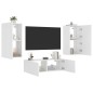 vidaXL Muebles de TV de pared con luces LED 3 piezas blanco vidaXL Muebles de TV de pared con luces LED 3 piezas blanco