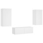 vidaXL Muebles de TV de pared con luces LED 3 piezas blanco vidaXL Muebles de TV de pared con luces LED 3 piezas blanco