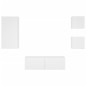 vidaXL Muebles de TV de pared con luces LED 4 piezas blanco