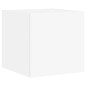 vidaXL Muebles de TV de pared con luces LED 4 piezas blanco
