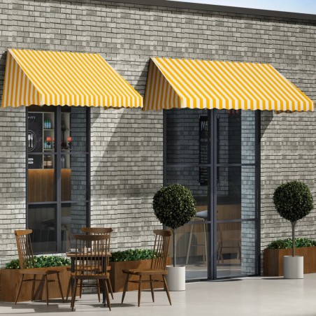 vidaXL Toldo para bar 400x120 cm naranja y blanco