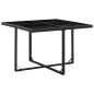vidaXL Set de comedor de jardín 5 pzas y cojines ratán sintético negro vidaXL Set de comedor de jardín 5 pzas y cojines ratán sintético negro