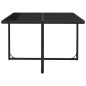 vidaXL Set de comedor de jardín 5 pzas y cojines ratán sintético negro vidaXL Set de comedor de jardín 5 pzas y cojines ratán sintético negro