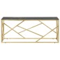 vidaXL Mesa de centro dorada acero inoxidable y vidrio templado vidaXL Mesa de centro dorada acero inoxidable y vidrio templado