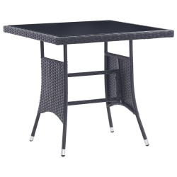 vidaXL Juego de comedor de jardín 5 piezas de ratán sintético negro
