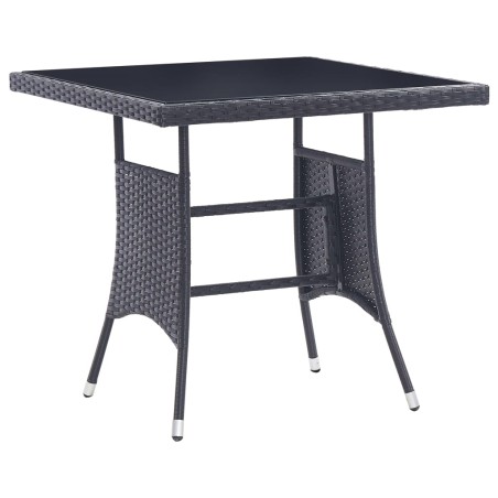 vidaXL Juego de comedor de jardín 5 piezas de ratán sintético negro