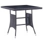 vidaXL Juego de comedor de jardín 5 piezas de ratán sintético negro