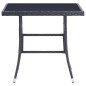 vidaXL Juego de comedor de jardín 5 piezas de ratán sintético negro