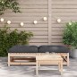 vidaXL Taburetes de jardín con cojines 2 uds madera maciza de pino vidaXL Taburetes de jardín con cojines 2 uds madera maciza de pino