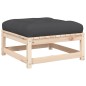 vidaXL Taburetes de jardín con cojines 2 uds madera maciza de pino vidaXL Taburetes de jardín con cojines 2 uds madera maciza de pino
