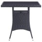 vidaXL Juego de comedor de jardín 5 piezas de ratán sintético negro