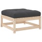 vidaXL Taburetes de jardín con cojines 2 uds madera maciza de pino vidaXL Taburetes de jardín con cojines 2 uds madera maciza de pino