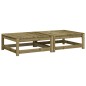 vidaXL Taburetes de jardín con cojines 2 uds madera de pino impregnada vidaXL Taburetes de jardín con cojines 2 uds madera de pino impregnada