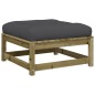 vidaXL Taburetes de jardín con cojines 2 uds madera de pino impregnada vidaXL Taburetes de jardín con cojines 2 uds madera de pino impregnada