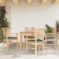 vidaXL Juego de comedor para jardín 5 piezas madera maciza de teca