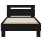 vidaXL Cama con cabecero madera de ingeniería negra 90x190 cm vidaXL Cama con cabecero madera de ingeniería negra 90x190 cm
