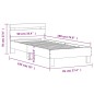 vidaXL Cama con cabecero madera de ingeniería negra 90x190 cm vidaXL Cama con cabecero madera de ingeniería negra 90x190 cm