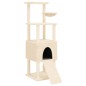 vidaXL Rascador para gatos con postes de sisal crema 153 cm vidaXL Rascador para gatos con postes de sisal crema 153 cm