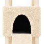 vidaXL Rascador para gatos con postes de sisal crema 153 cm vidaXL Rascador para gatos con postes de sisal crema 153 cm