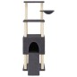 vidaXL Rascador para gatos con postes de sisal gris oscuro 153 cm vidaXL Rascador para gatos con postes de sisal gris oscuro 153 cm