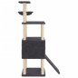 vidaXL Rascador para gatos con postes de sisal gris oscuro 153 cm vidaXL Rascador para gatos con postes de sisal gris oscuro 153 cm