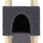 vidaXL Rascador para gatos con postes de sisal gris oscuro 153 cm vidaXL Rascador para gatos con postes de sisal gris oscuro 153 cm