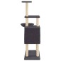 vidaXL Rascador para gatos con postes de sisal gris oscuro 131 cm vidaXL Rascador para gatos con postes de sisal gris oscuro 131 cm