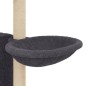 vidaXL Rascador para gatos con postes de sisal gris oscuro 131 cm vidaXL Rascador para gatos con postes de sisal gris oscuro 131 cm