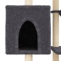 vidaXL Rascador para gatos con postes de sisal gris oscuro 131 cm vidaXL Rascador para gatos con postes de sisal gris oscuro 131 cm