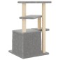 vidaXL Rascador para gatos con postes de sisal gris claro 83,5 cm vidaXL Rascador para gatos con postes de sisal gris claro 83,5 cm