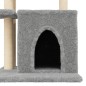 vidaXL Rascador para gatos con postes de sisal gris claro 83,5 cm vidaXL Rascador para gatos con postes de sisal gris claro 83,5 cm