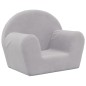 vidaXL Sofá para niños felpa suave gris claro vidaXL Sofá para niños felpa suave gris claro