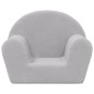vidaXL Sofá para niños felpa suave gris claro vidaXL Sofá para niños felpa suave gris claro