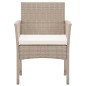 vidaXL Sillones de jardín con cojines 2 unidades ratán sintético beige vidaXL Sillones de jardín con cojines 2 unidades ratán sintético beige