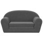 vidaXL Sofá cama de niños 2 plazas felpa suave gris antracita vidaXL Sofá cama de niños 2 plazas felpa suave gris antracita