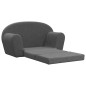 vidaXL Sofá cama de niños 2 plazas felpa suave gris antracita vidaXL Sofá cama de niños 2 plazas felpa suave gris antracita