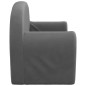 vidaXL Sofá cama de niños 2 plazas felpa suave gris antracita vidaXL Sofá cama de niños 2 plazas felpa suave gris antracita