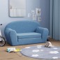 vidaXL Sofá cama de niños 2 plazas felpa suave azul vidaXL Sofá cama de niños 2 plazas felpa suave azul